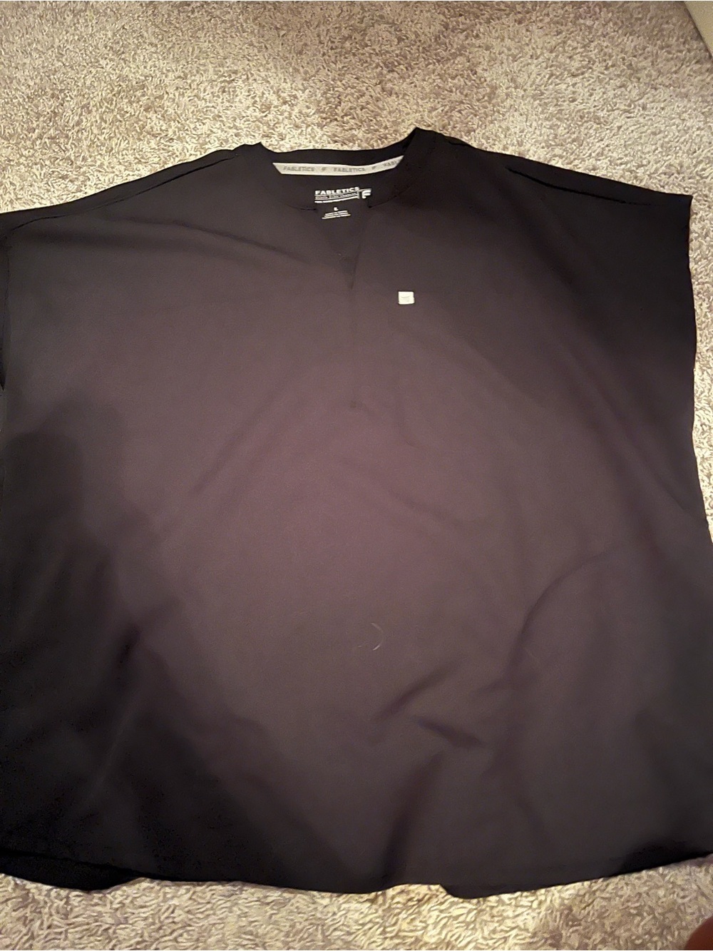 Fabletics Women's Black Large Scrub top